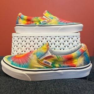 Vans Unisex Tie Dye Slip on Sneakers Sz 5 Mens/ 6.5 Women’s GUC